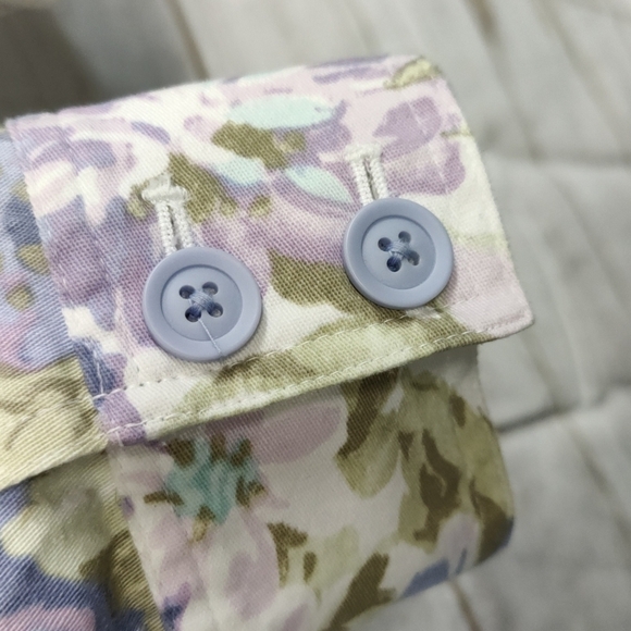 CROFT & Barrow Floral Print Denim Jacket Size M, w/Stretch, excellent conditio - Picture 6 of 12